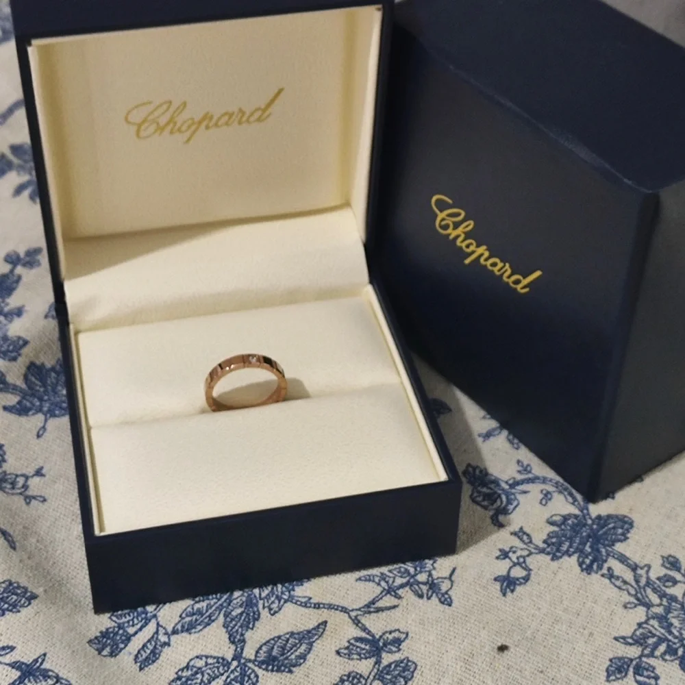 Chopard Rose Gold Faceted Women’s Band